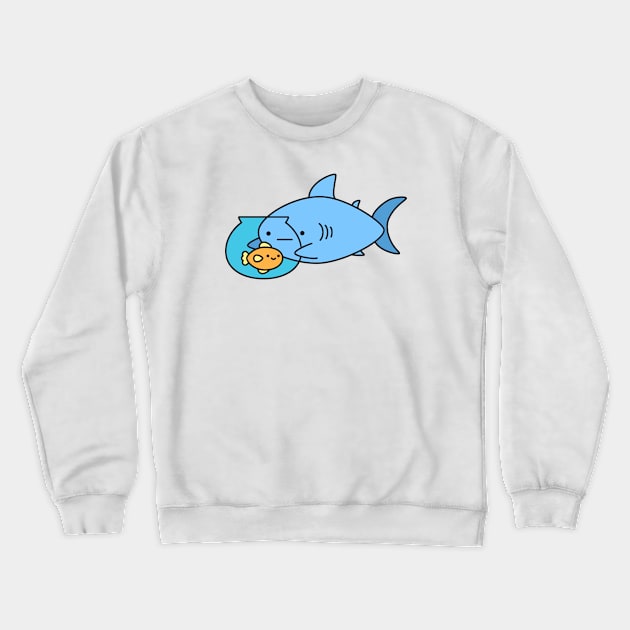 Pancake Shark Crewneck Sweatshirt by Robot Dance Battle